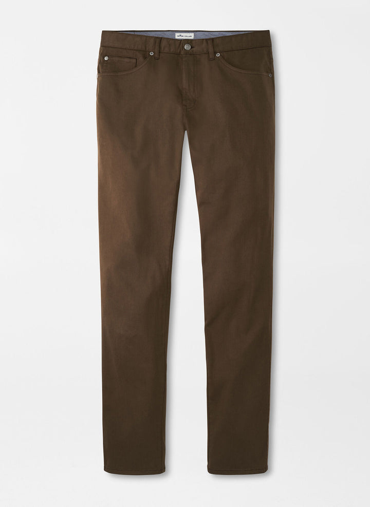 Peter Millar Ultimate Sateen Five-Pocket Pant: Chestnut