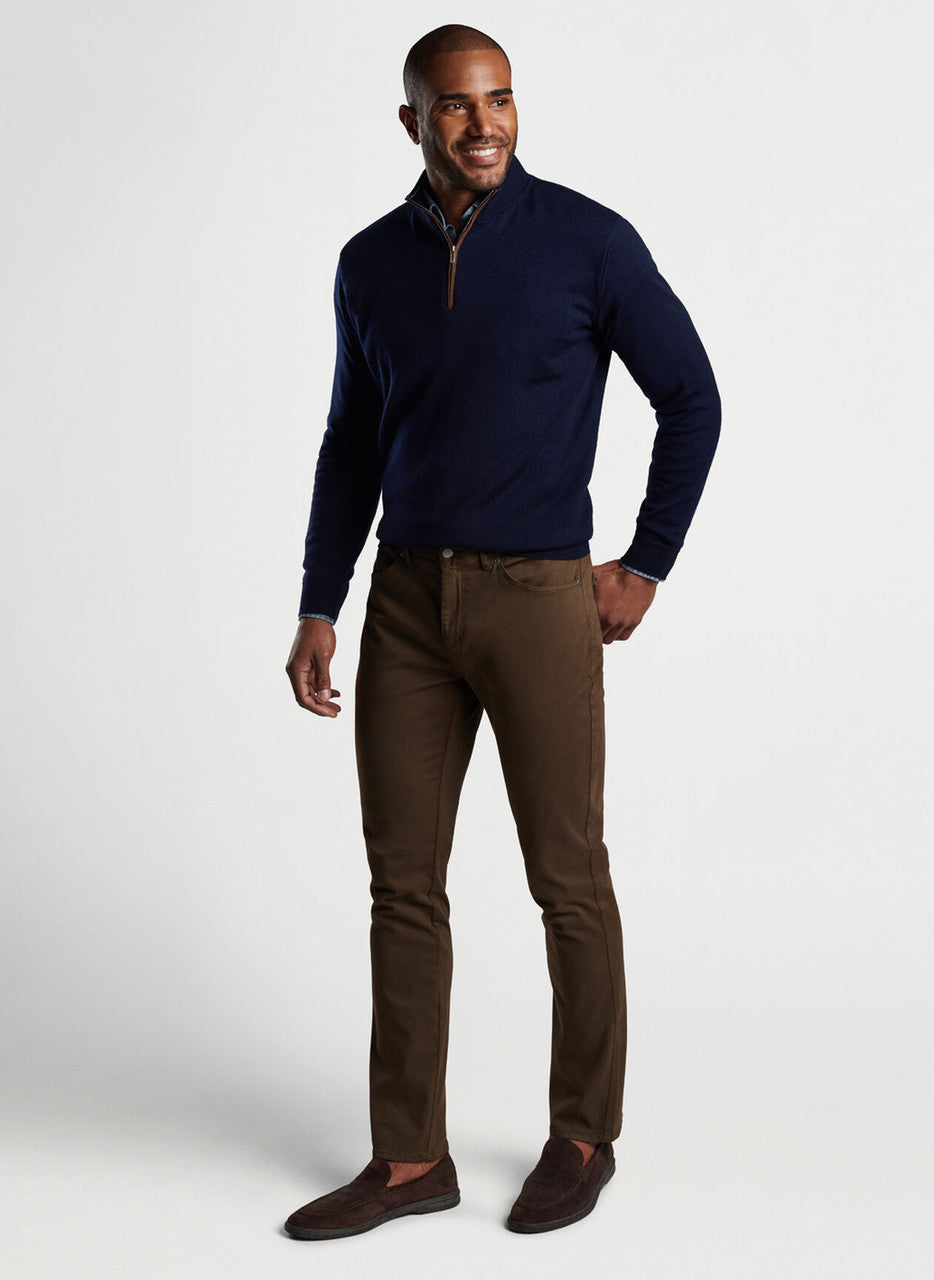 Peter Millar Ultimate Sateen Five-Pocket Pant: Chestnut