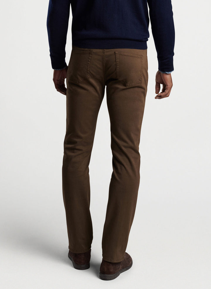 Peter Millar Ultimate Sateen Five-Pocket Pant: Chestnut