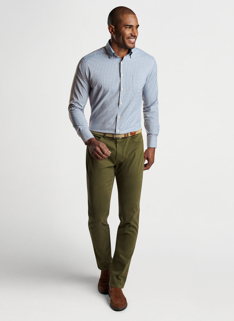 Peter Millar Ultimate Sateen Five-Pocket Pant: Juniper