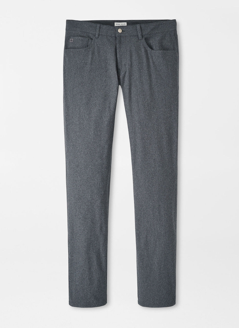 Peter Millar Brevard Performance 5 Pocket Pant: Charcoal Grey (Front)