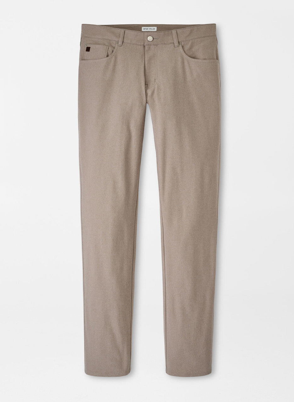 Peter Millar Brevard Performance 5 Pocket Pant: Dark Argil Khaki (Front)