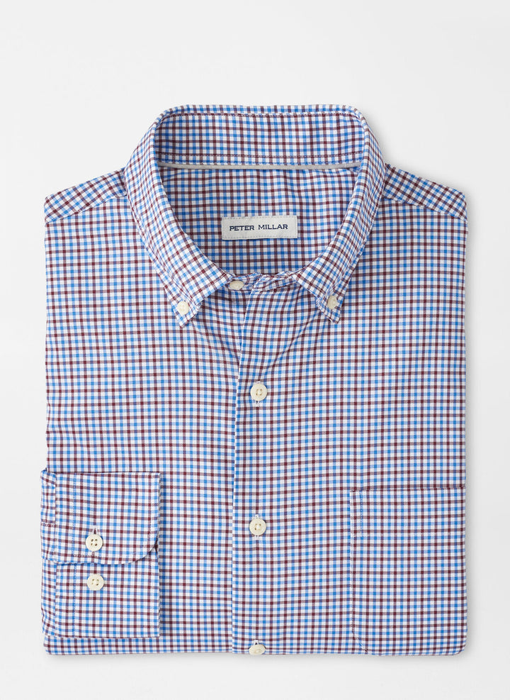 Peter Millar Selby Cotton-Stretch Sport Shirt: Cape Blue