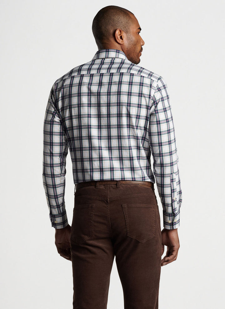 Peter Millar Randall Performance Poplin Sport Shirt: White