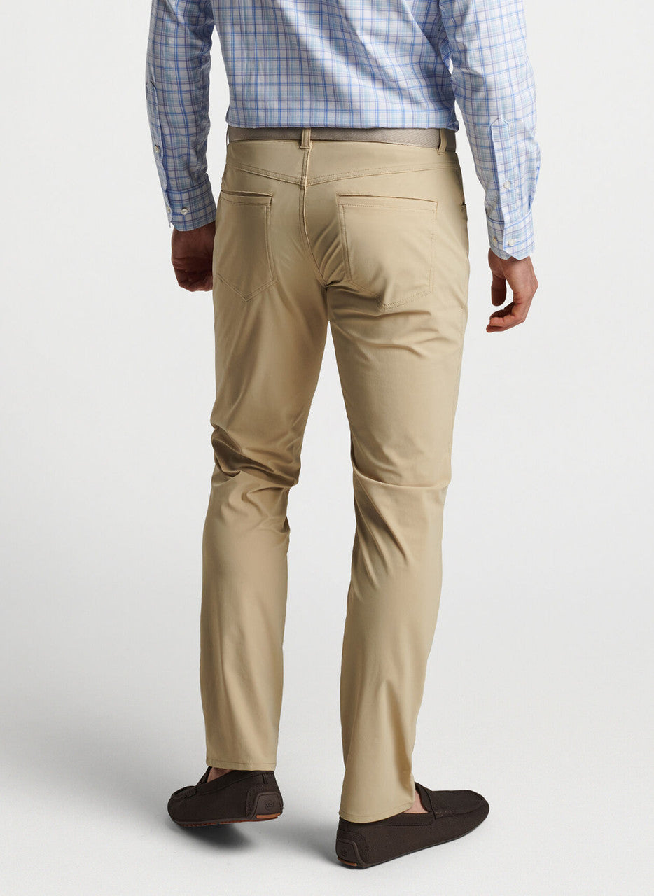 Peter Millar Bingham Performance Five-Pocket Pant: Warm Beige