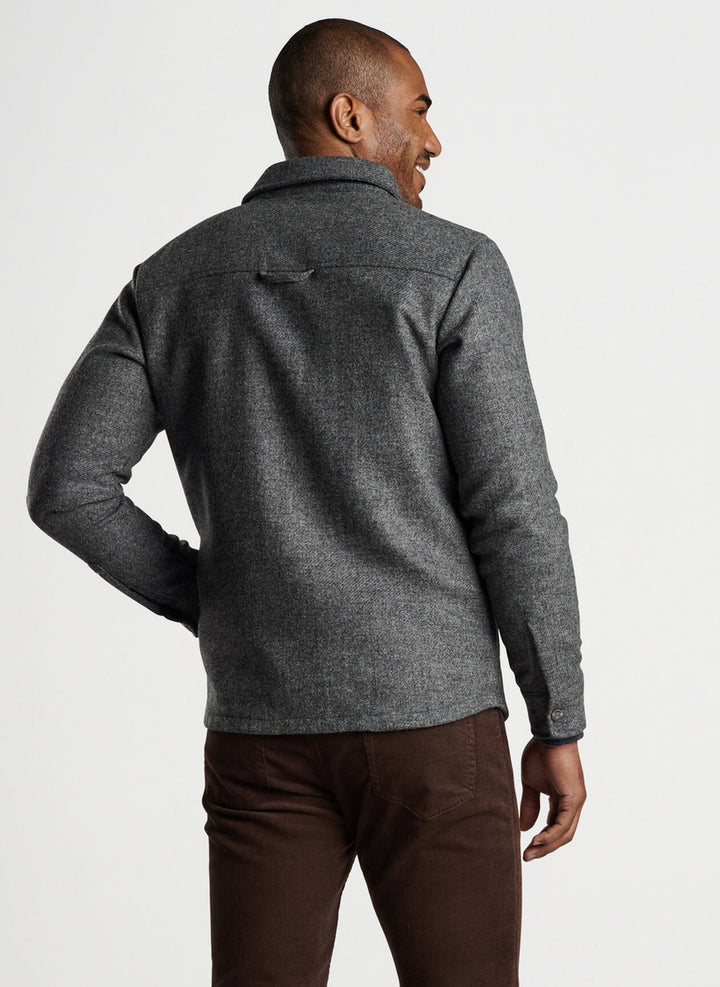 Peter Millar Yorkshire Wool Shirt Jacket: Charcoal