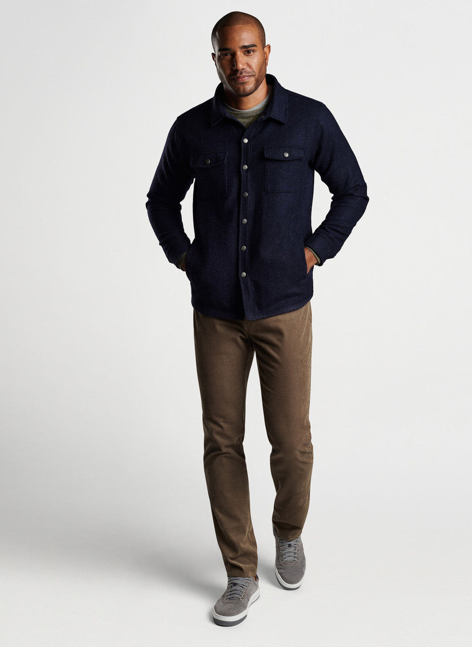 Peter Millar Yorkshire Wool Shirt Jacket: Navy