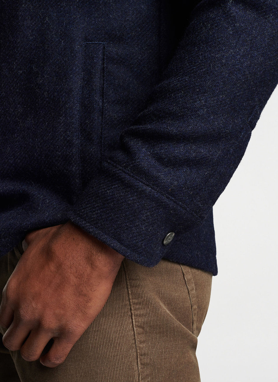 Peter Millar Yorkshire Wool Shirt Jacket: Navy