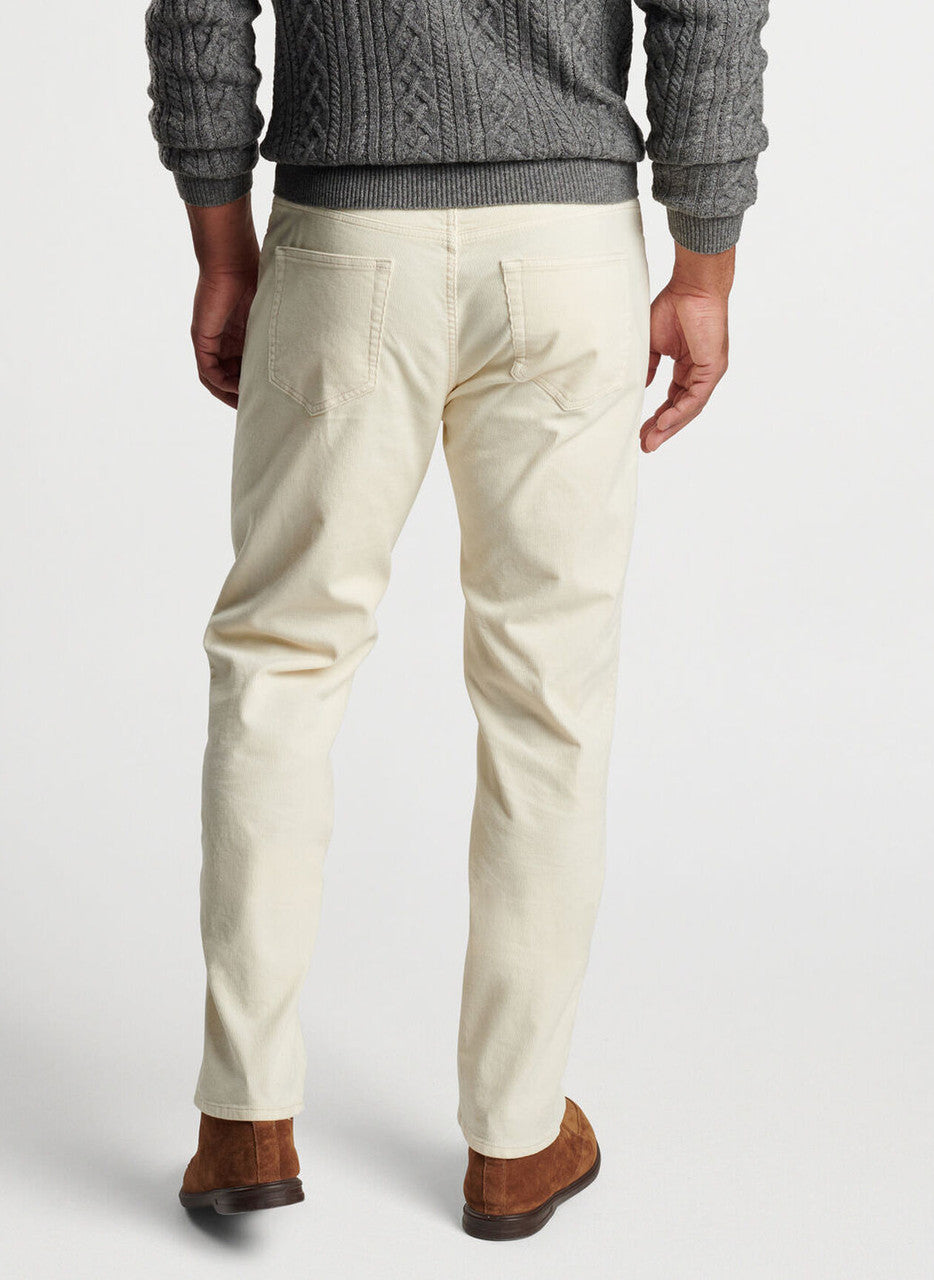 Peter Millar Superior Soft Corduroy Five-Pocket Pant: Ivory