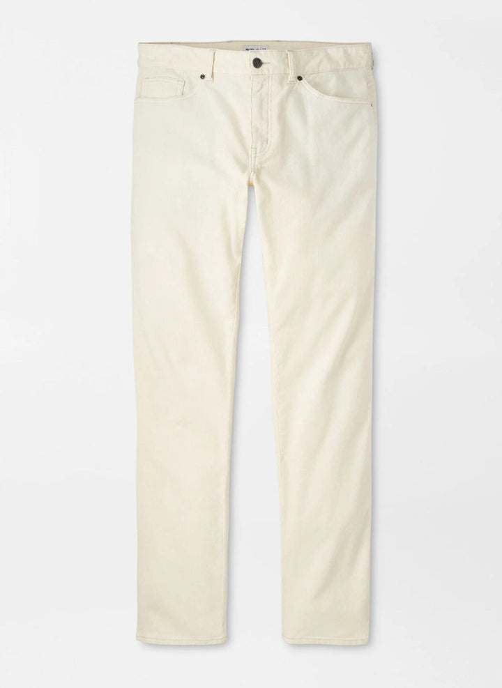 Peter Millar Superior Soft Corduroy Five-Pocket Pant: Ivory