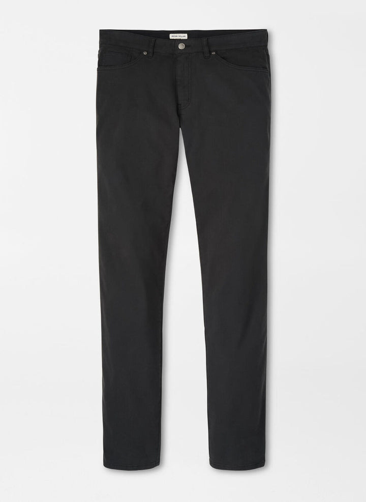 Peter Millar Signature Sateen Five-Pocket Pant: Black