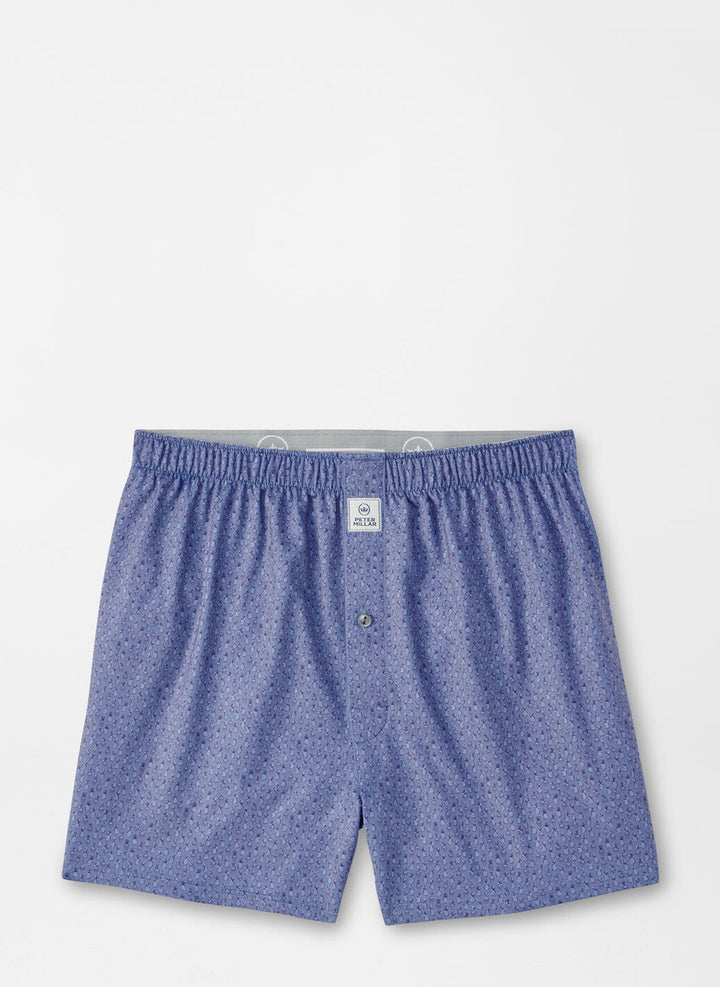 Peter Millar Pina Skullada Performance Boxer Short: Velvet Plum