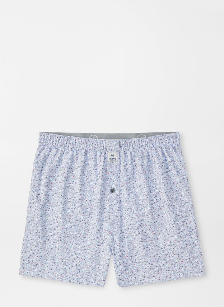 Peter Millar Bootleggers Performance Boxer Short: White