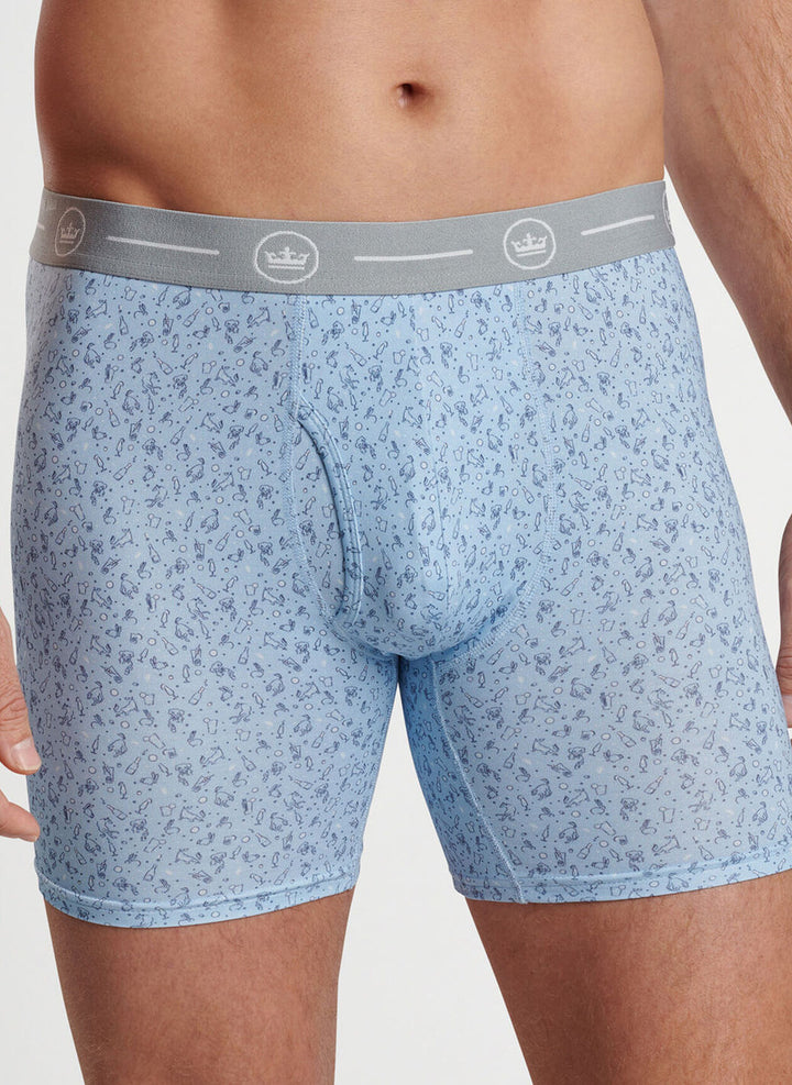 Peter Millar Hair Of The Dog Performance Boxer Brief: Cottage Blue