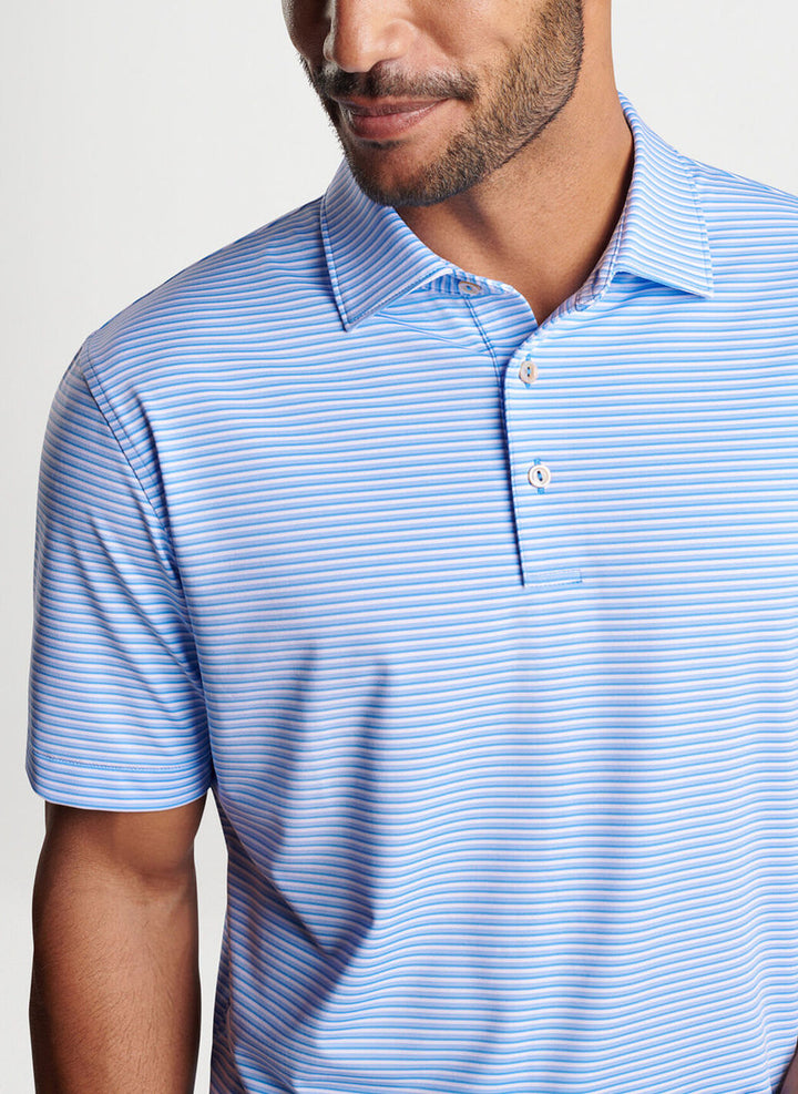 Peter Millar Cedar Performance Jersey Polo: Liberty Blue