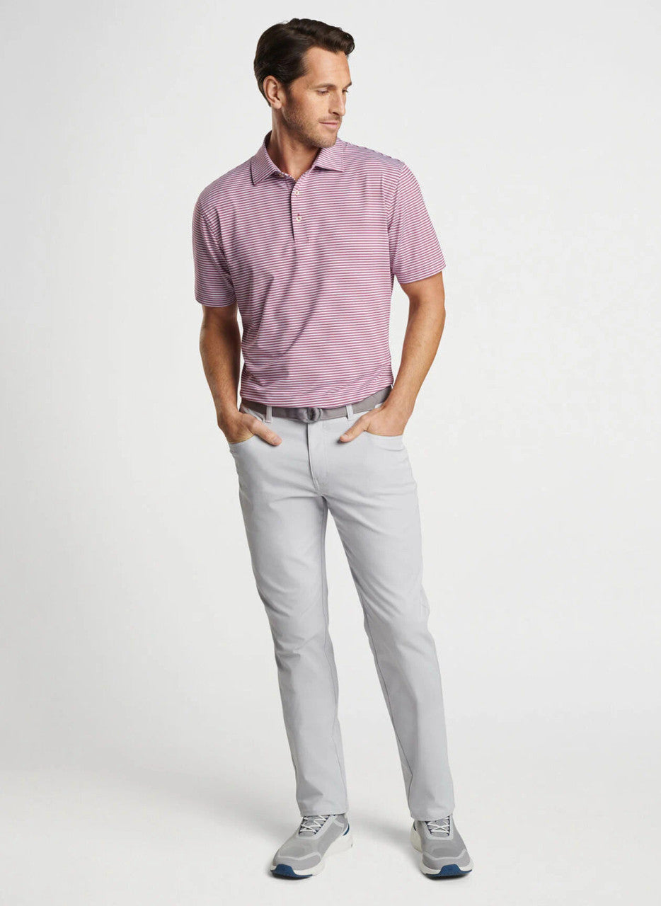 Peter Millar Cedar Performance Jersey Polo: Pomegranate