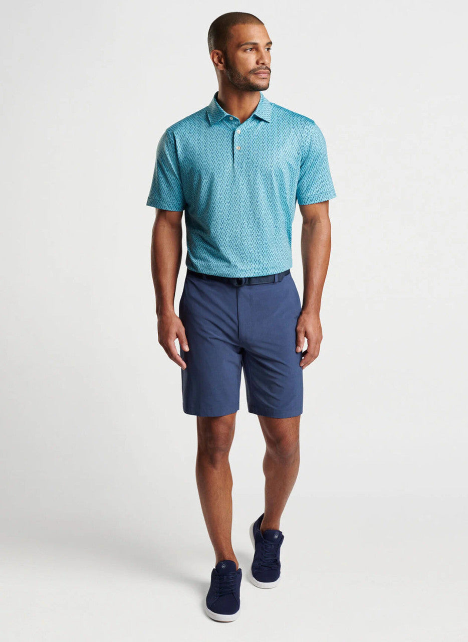 Peter Millar Lavender Fields Performance Jersey Polo: Cyan