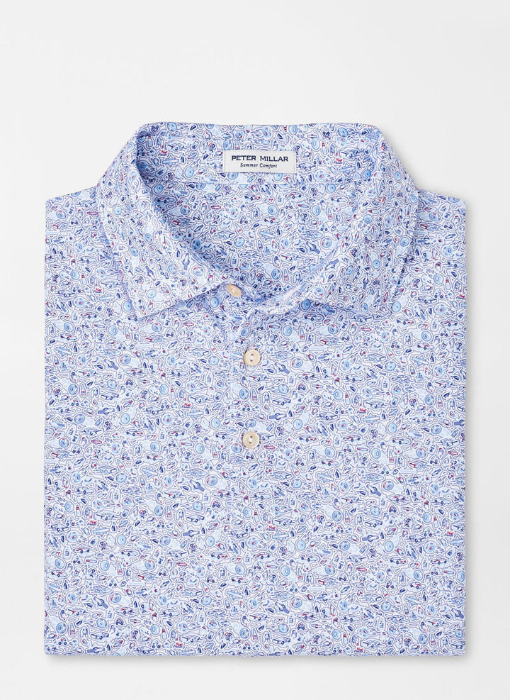 Peter Millar Bootleggers Performance Jersey Polo: White