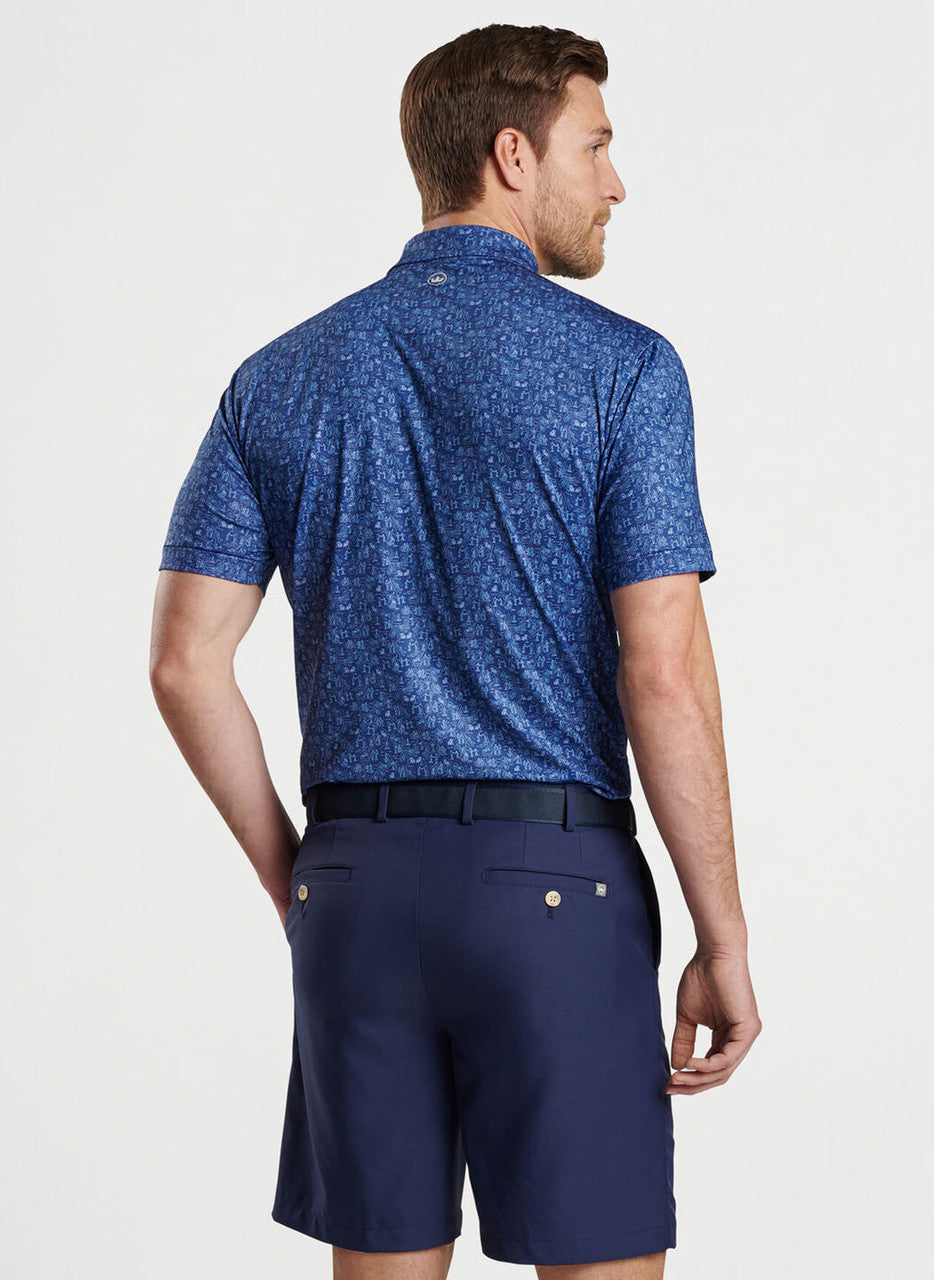 Peter Millar Carolina Shag Performance Jersey Polo: Sport Navy