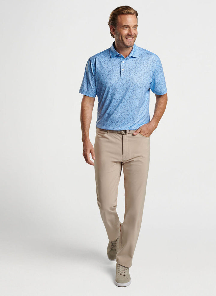 Peter Millar Hair of the Dog Performance Jersey Polo: Cottage Blue