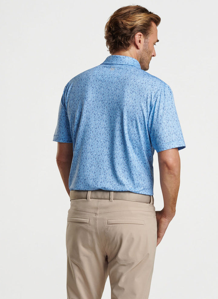 Peter Millar Hair of the Dog Performance Jersey Polo: Cottage Blue