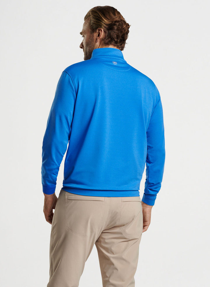 Peter Millar Perth Mélange Performance Quarter-Zip: Mako Blue