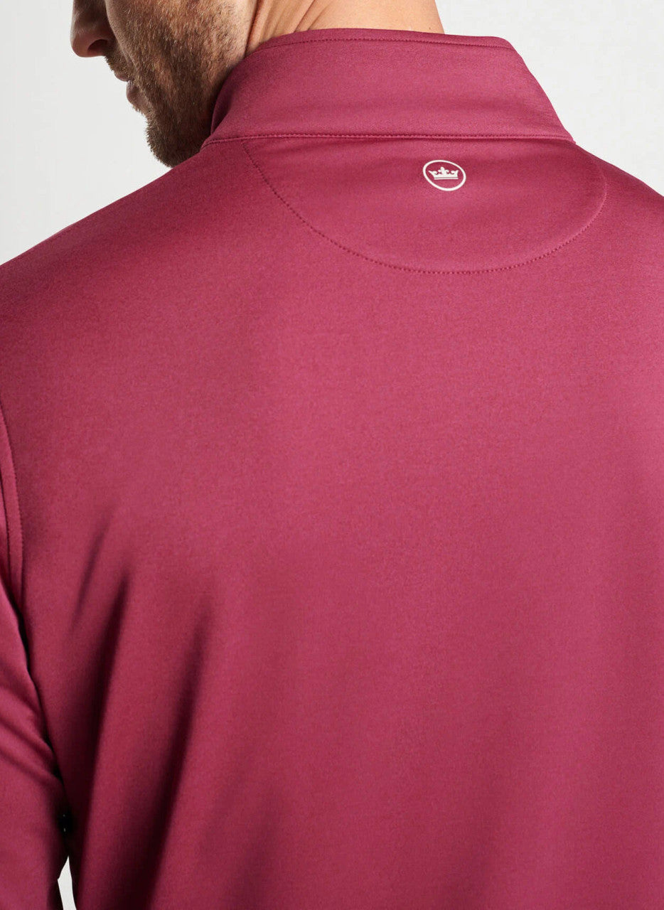 Peter Millar Perth Mélange Performance Quarter-Zip: Pomegranate