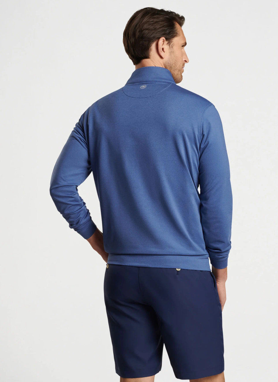 Peter Millar Perth Mélange Performance Quarter-Zip: Sport Navy