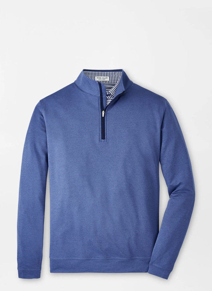 Peter Millar Perth Mélange Performance Quarter-Zip: Sport Navy