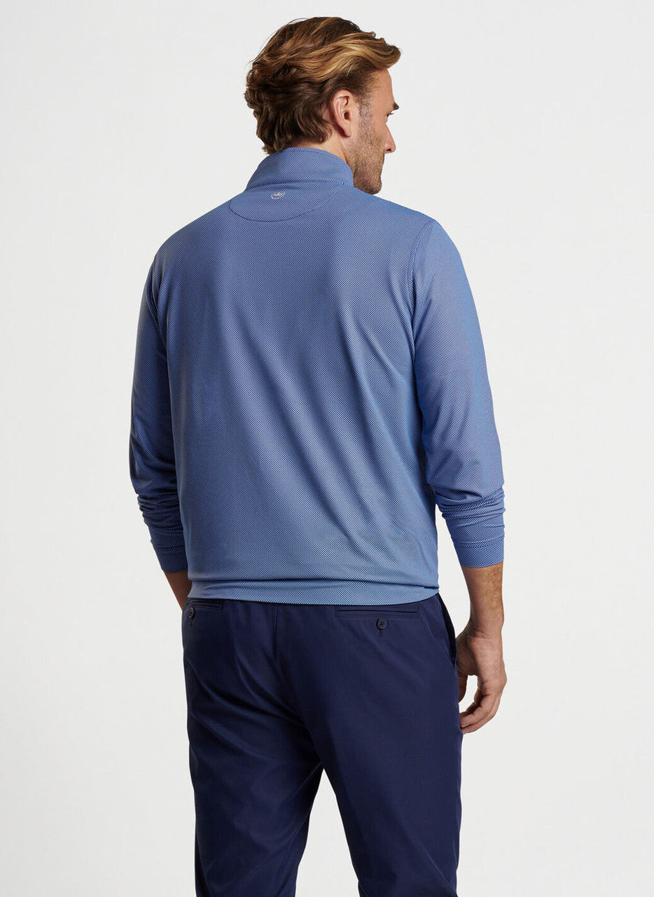 Peter Millar Perth Birdseye Performance Quarter Zip: Sport Navy