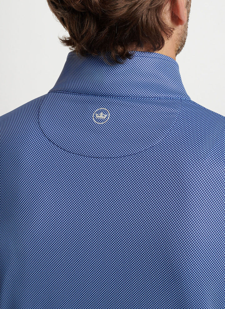 Peter Millar Perth Birdseye Performance Quarter Zip: Sport Navy