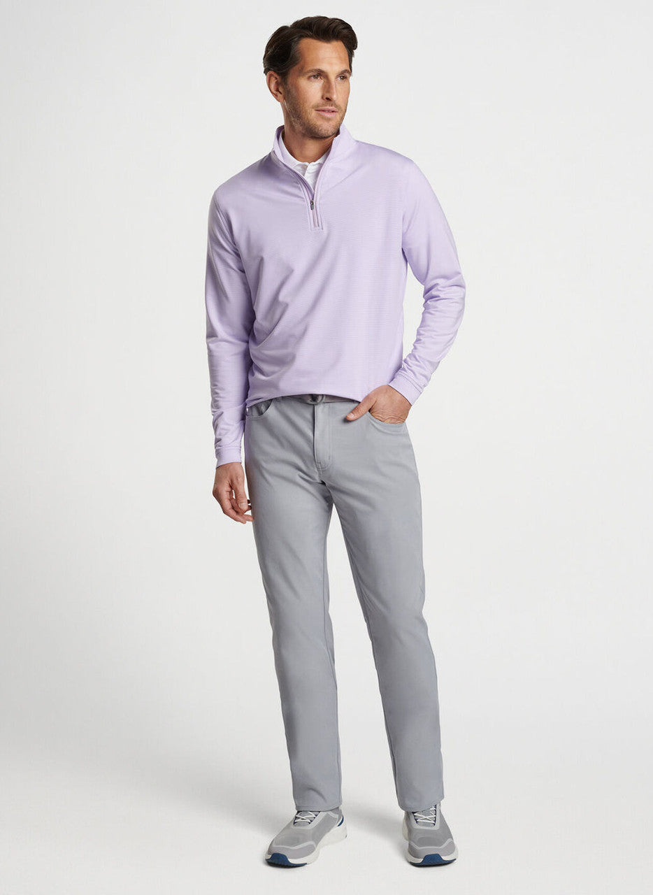 Peter Millar Perth Sugar Stripe Performance Quarter Zip: Petal Purple