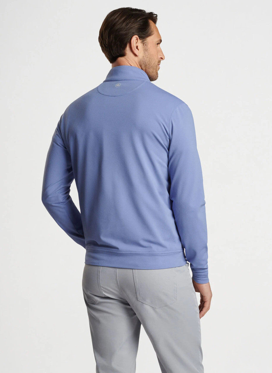 Peter Millar Perth Cross Hatch Performance Quarter Zip: Velvet Plum