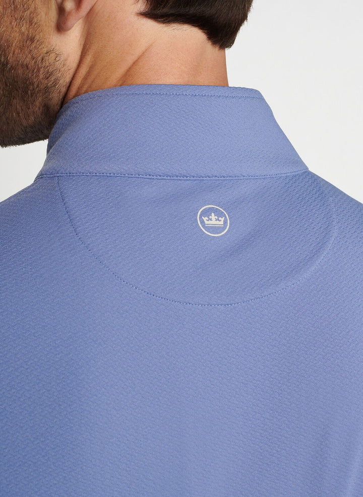 Peter Millar Perth Cross Hatch Performance Quarter Zip: Velvet Plum