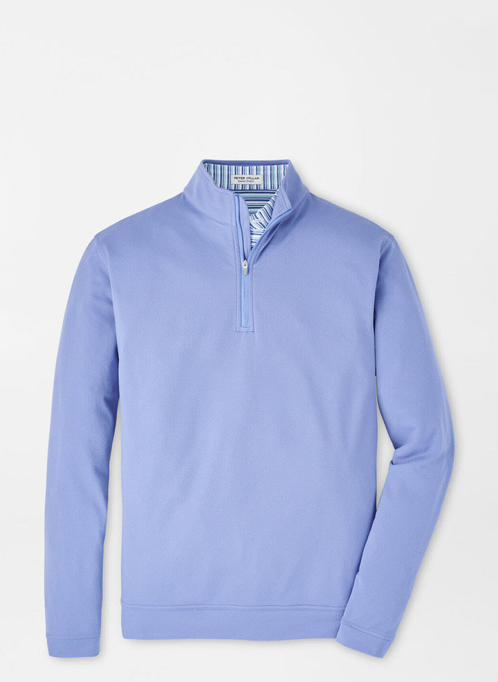 Peter Millar Perth Cross Hatch Performance Quarter Zip: Velvet Plum