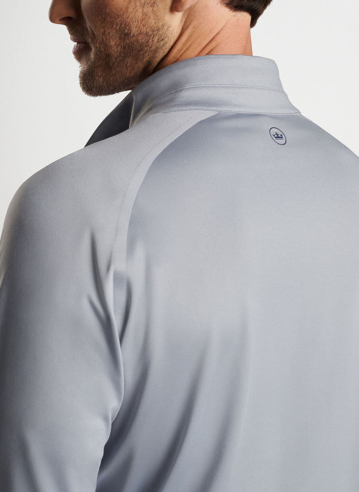 Peter Millar Verge Performance Quarter-Zip: Gale Grey