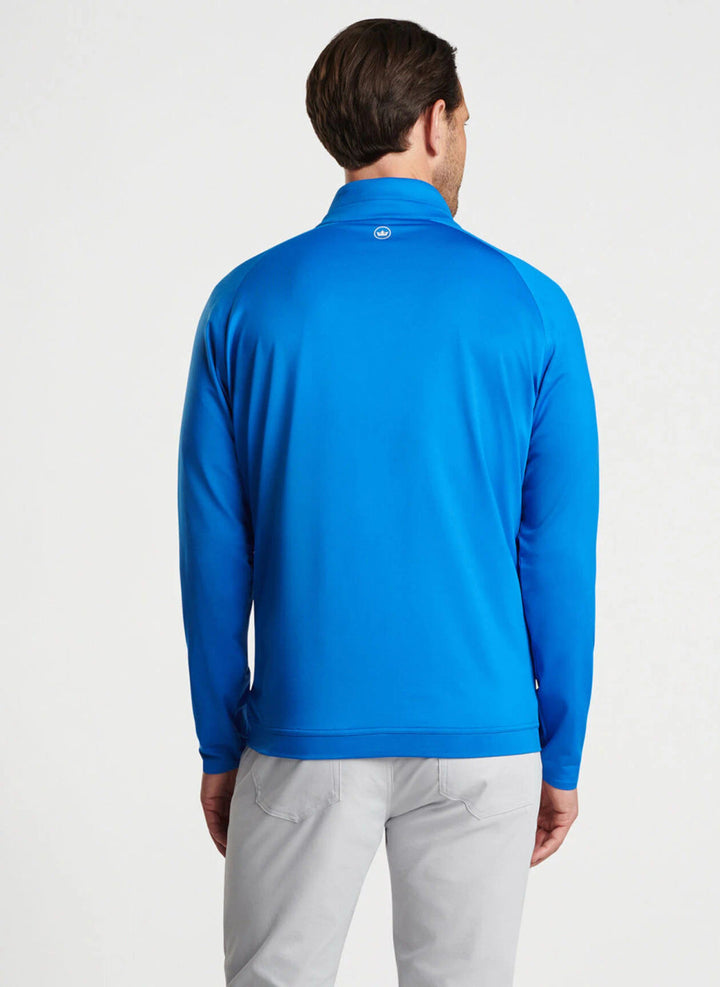 Peter Millar Verge Performance Quarter-Zip: Mako Blue