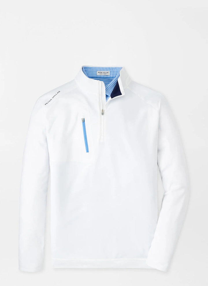 Peter Millar Verge Performance Quarter-Zip: White