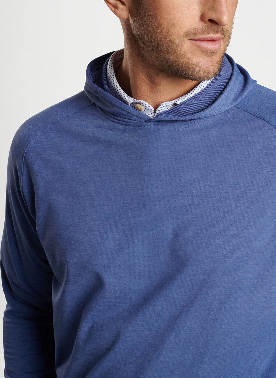 Peter Millar Pine Performance Hoodie: Astral Blue