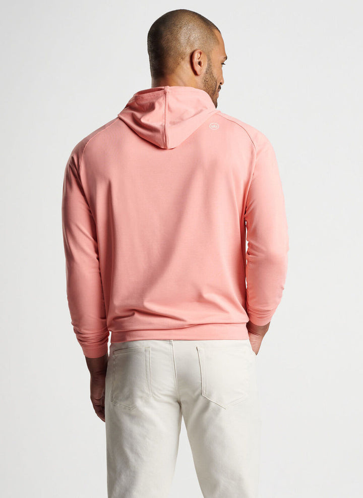 Peter Millar Pine Performance Hoodie: Grapefruit