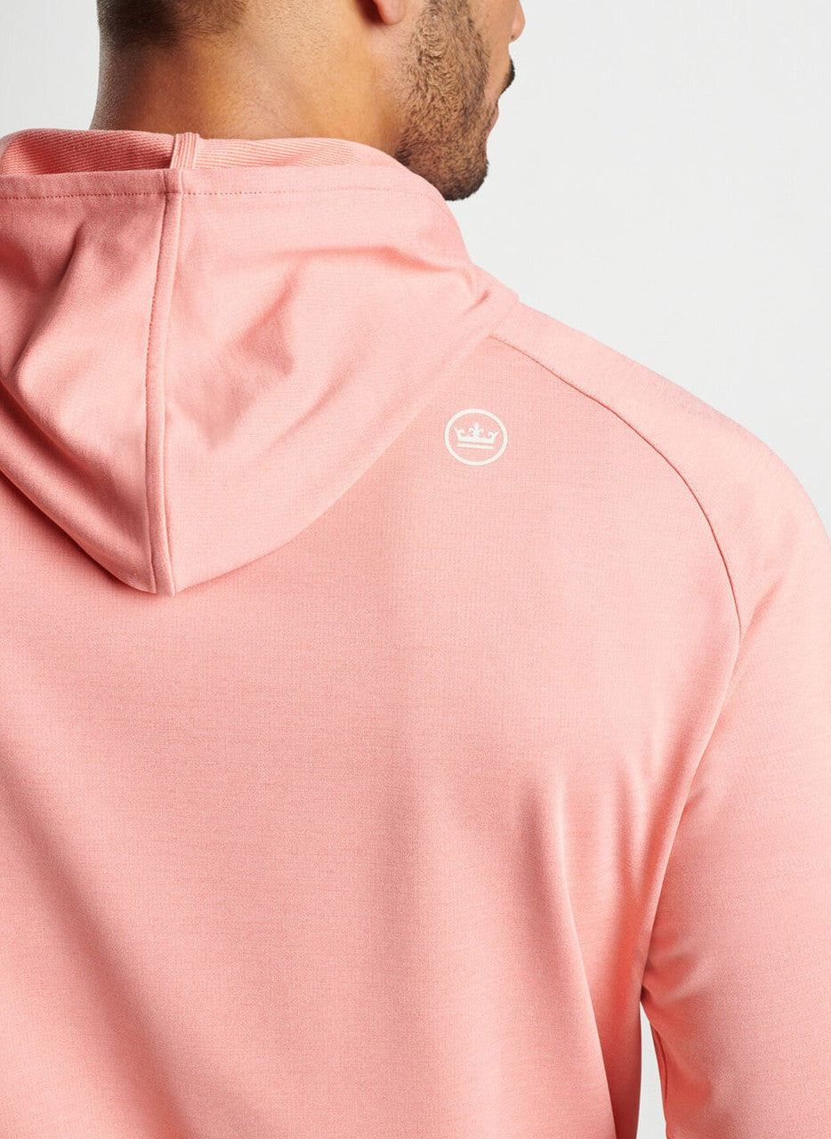 Peter Millar Pine Performance Hoodie: Grapefruit