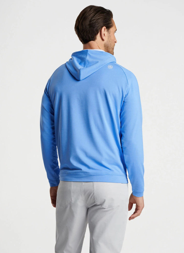 Peter Millar Pine Performance Hoodie: Liberty Blue