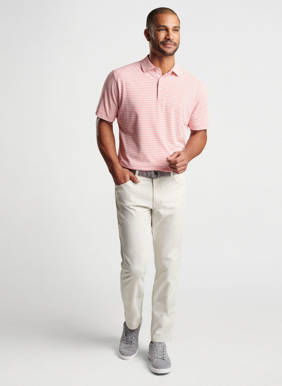 Peter Millar Dellroy Performance Mesh Polo: Grapefruit