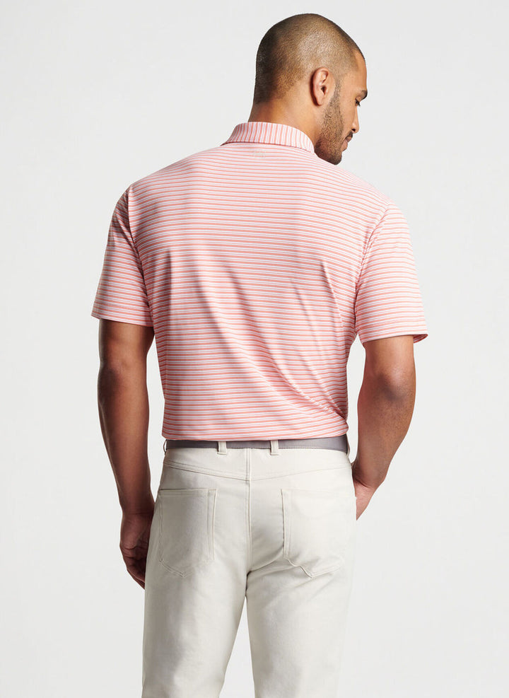 Peter Millar Dellroy Performance Mesh Polo: Grapefruit