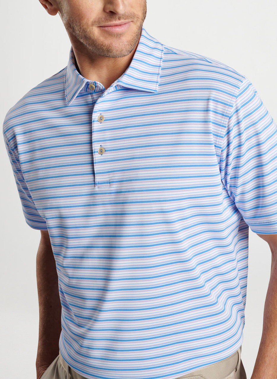 Peter Millar Creston Performance Mesh Polo: Liberty Blue