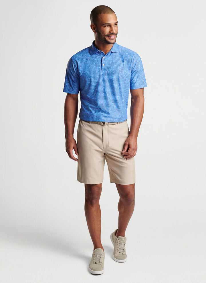 Peter Millar Irish Coffee Performance Mesh Polo: Liberty Blue