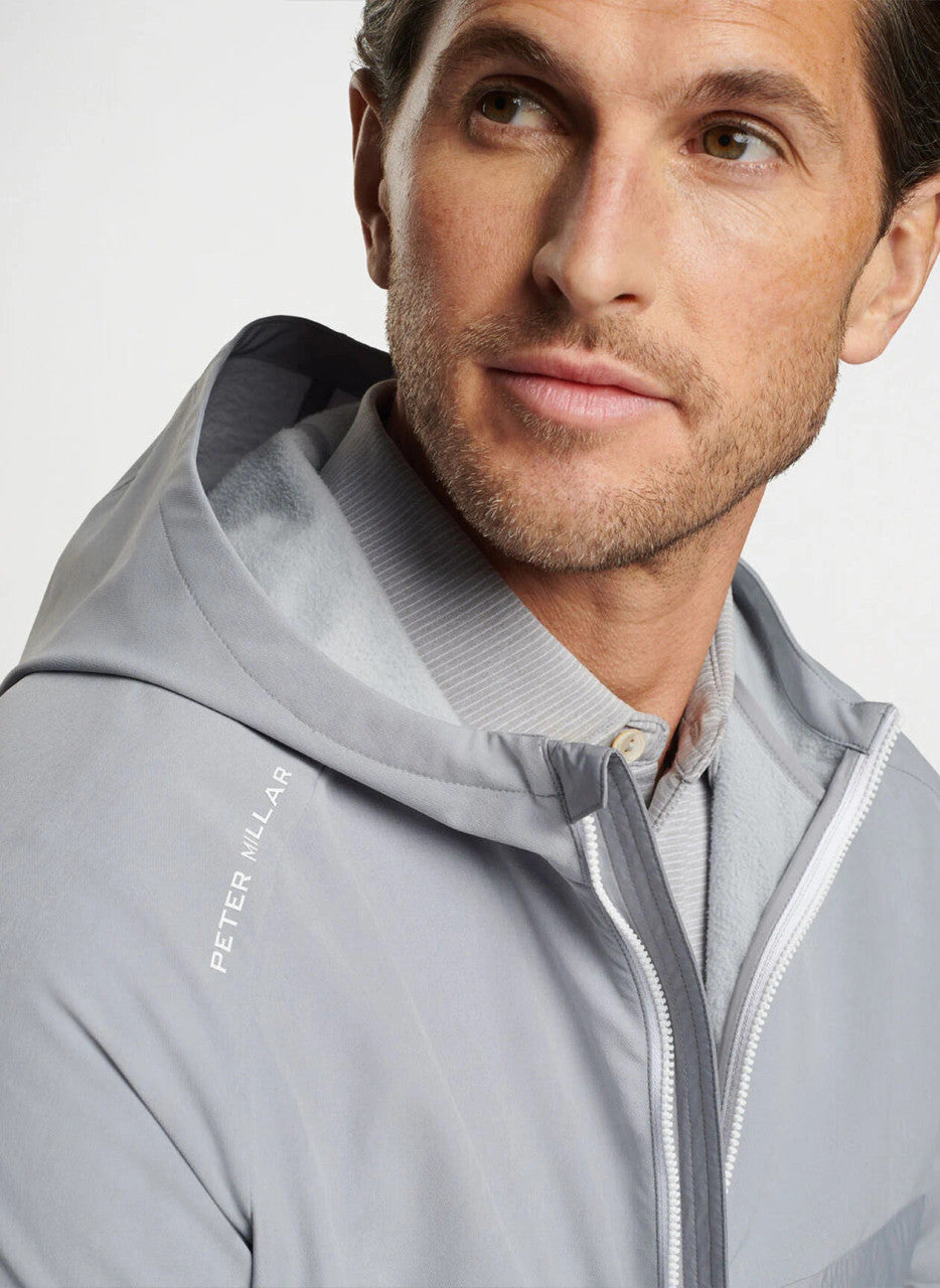 Peter Millar All Course Hybrid Hoodie: Gale Grey