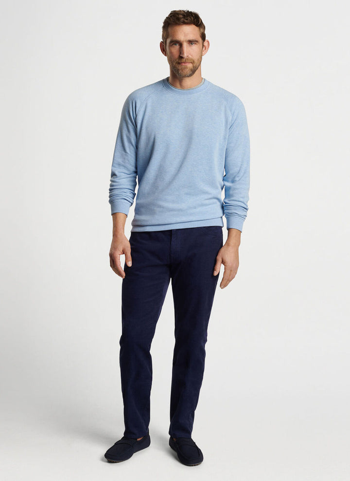 Peter Millar Crown Comfort Knit Crew: Cottage Blue