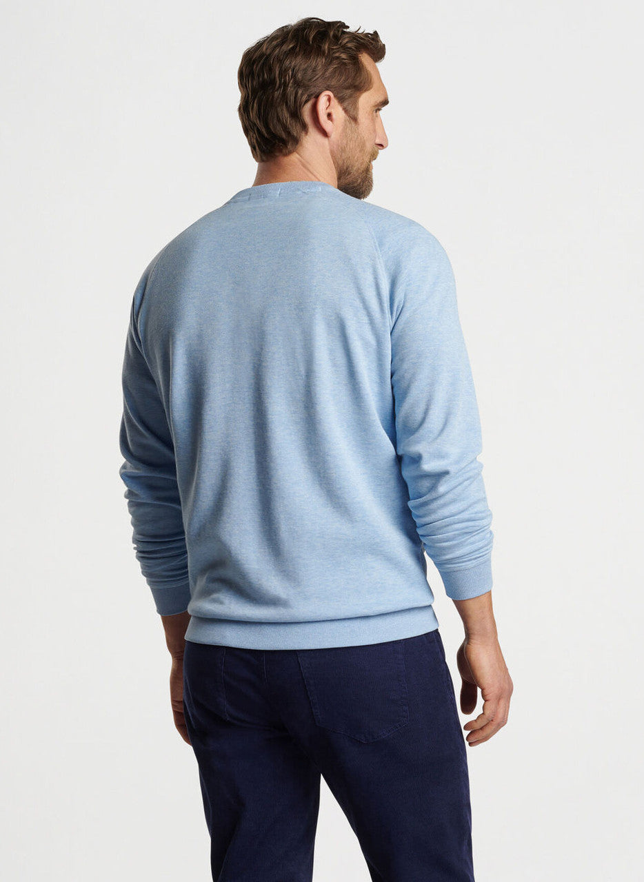 Peter Millar Crown Comfort Knit Crew: Cottage Blue