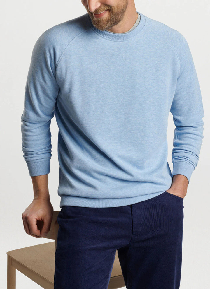 Peter Millar Crown Comfort Knit Crew: Cottage Blue